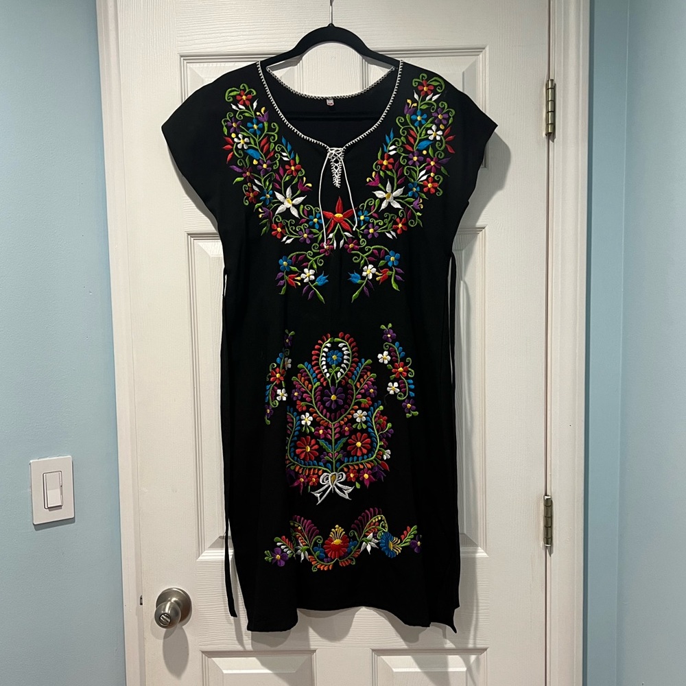 Black Embroided Dress